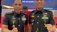 Kolonel Inf. Eka Wira Dharmawan bersama Kolonel Inf. Boni Berdian Philiang