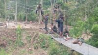 Alas Besi Plat Dipasang, Akses Antar Dusun di Pattuku Kian Nyata