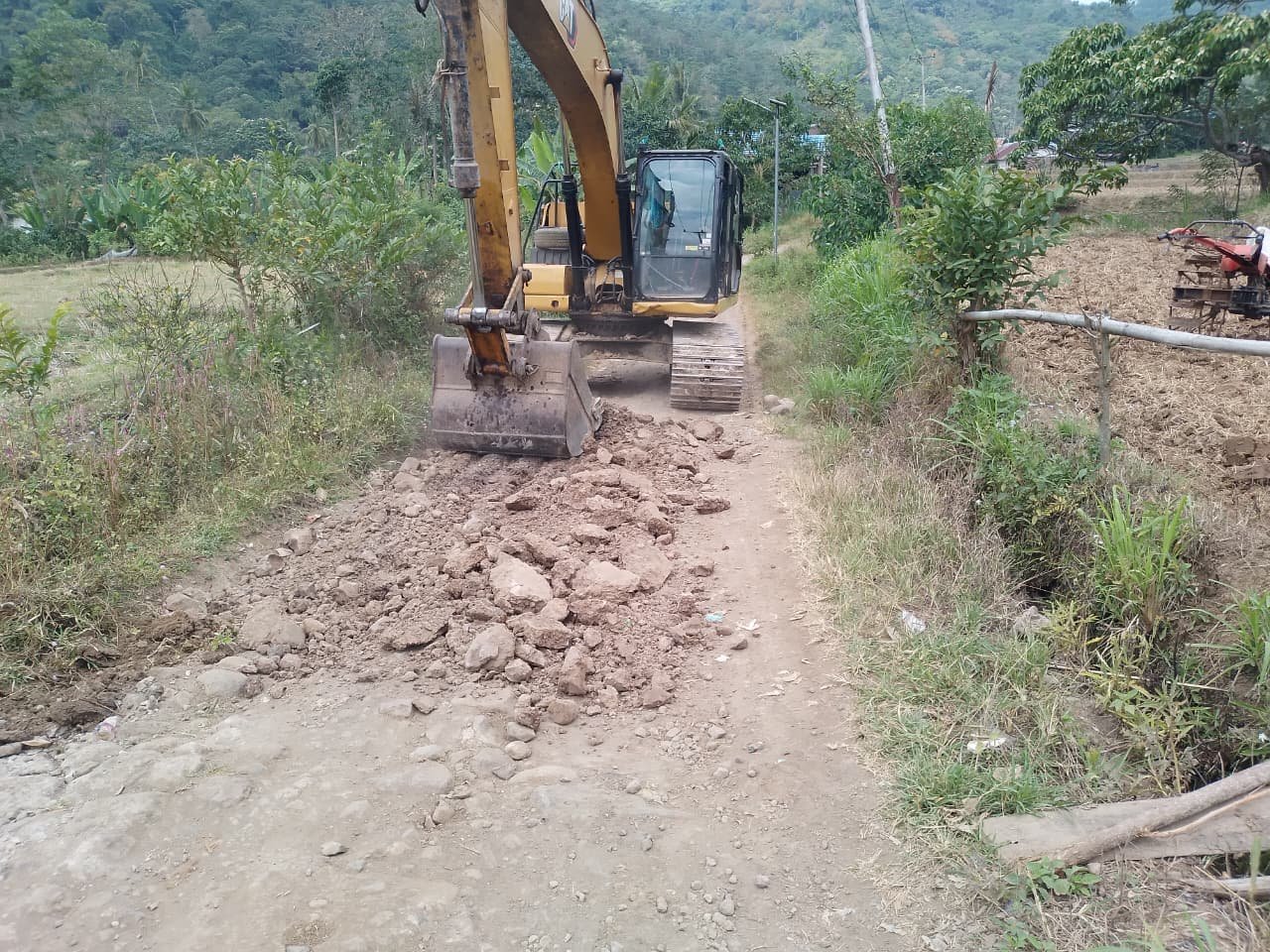 Pekerjaan TMMD di Patukku Dipercepat oleh Alat Berat