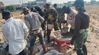 Talud Penopang Sawah Parangjoro Dibangun TNI dan Warga untuk Antisipasi Debit Air