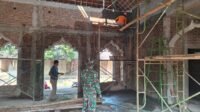 Pemasangan Atap Baja Ringan dan Genteng Selesaikan Wajah Masjid Al Mubaroq