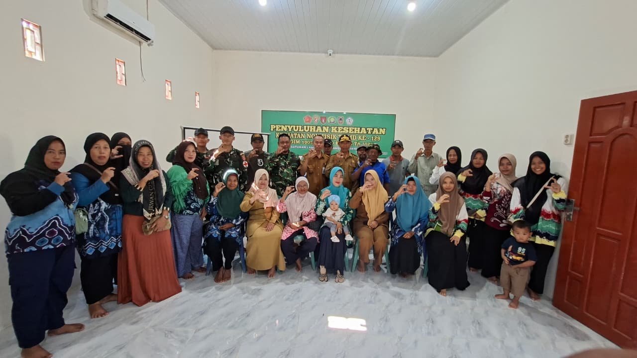 Satgas TMMD Kodim 1005 Berikan Penyuluhan Kesehatan di Desa Tamban Bangun