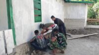 Pengerjaan Plesteran Pondasi TMMD di Pattuku Bawa Kelegaan untuk Bella