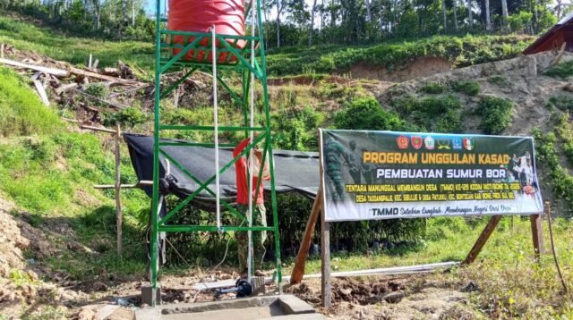 Pemasangan Listrik di Sumur Bor TMMD Ke-129 Digenjot di Pattuku