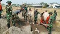 Talud Penahan Sawah Parangjoro Rampung dengan Gotong Royong Satgas dan Warga