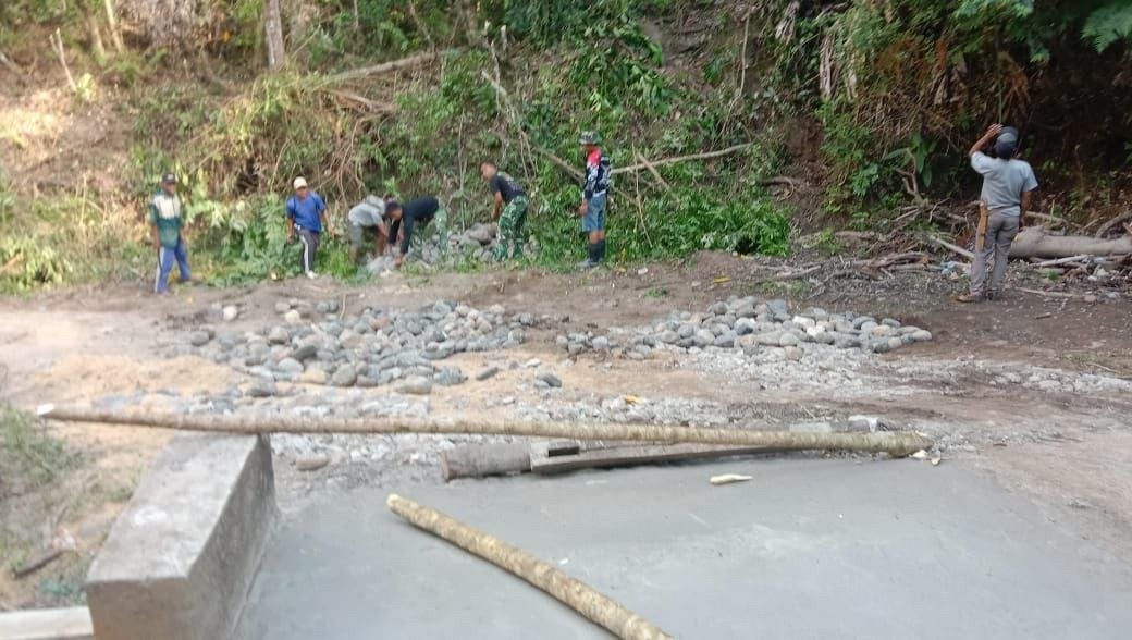 Satgas TMMD Kodim 1407/Bone Rapikan Lokasi Pembangunan Dekker di Watangcani