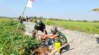 Warga dan Satgas TMMD Tanam Bibit Pohon di Sisi Jalan Desa Tamban Bangun Warga dan Satgas TMMD Tanam Bibit Pohon di Sisi Jalan Desa Tamban Bangun