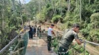 Pelindung Sisi Dipasang, Jembatan Gantung Pattuku Siap Peroleh Fasilitas Keamanan Pelindung Sisi Dipasang, Jembatan Gantung Pattuku Siap Peroleh Fasilitas Keamanan