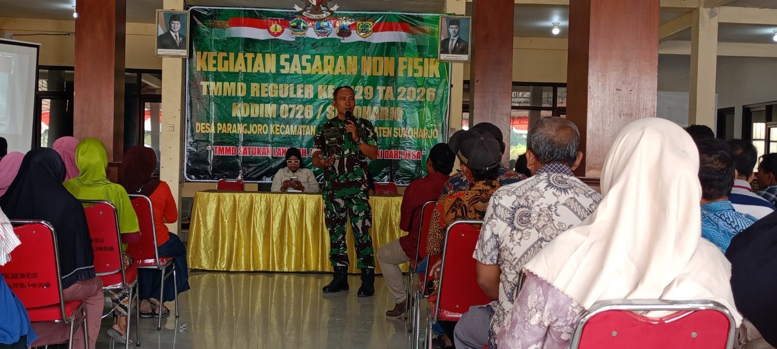 TMMD 129 Kodim 0726/Sukoharjo Tambah Wawasan Kebangsaan di Parangjoro