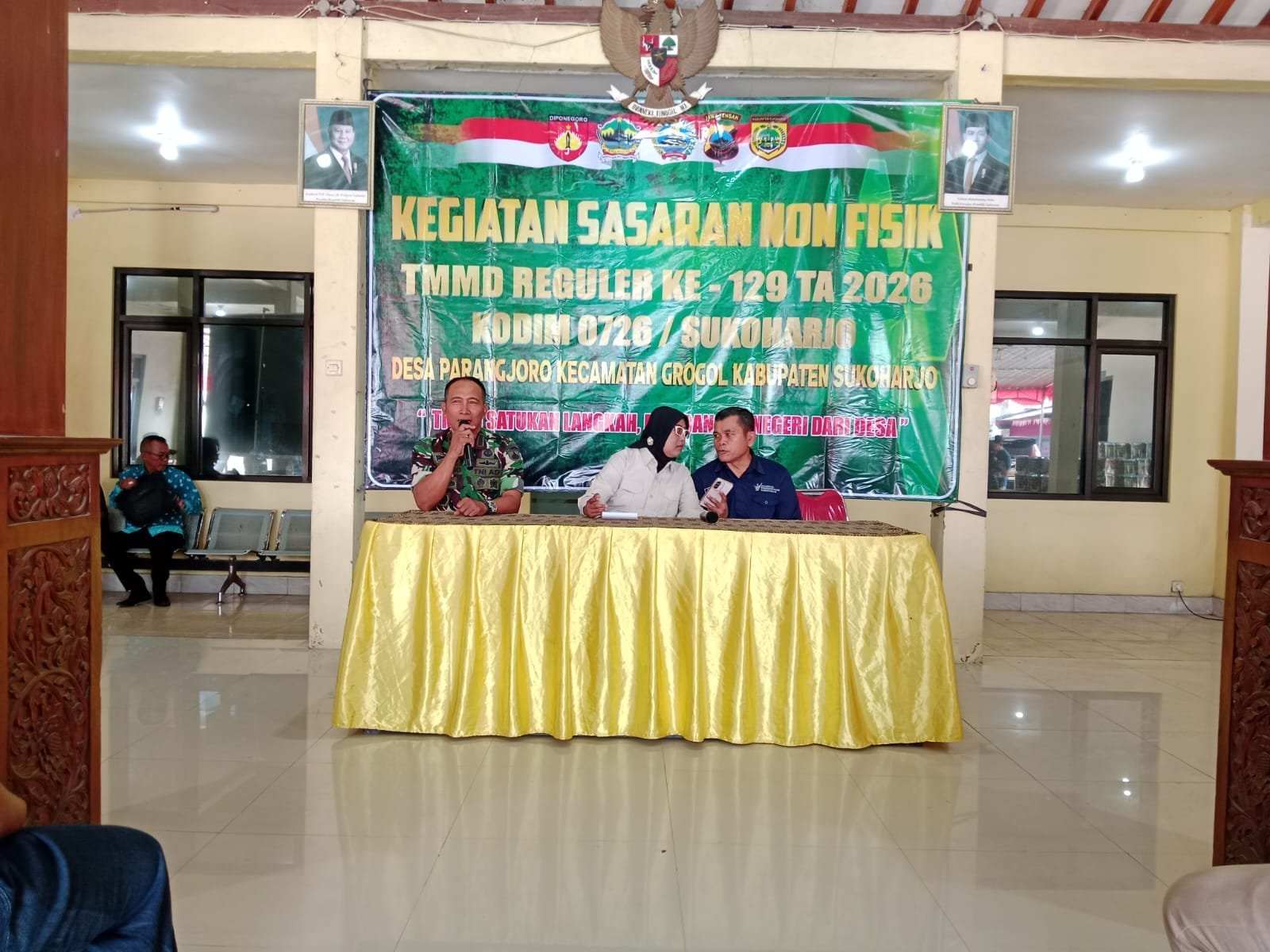 Warga Parangjoro Diberi Pembekalan Wawasan Kebangsaan Dalam TMMD Reguler ke-129