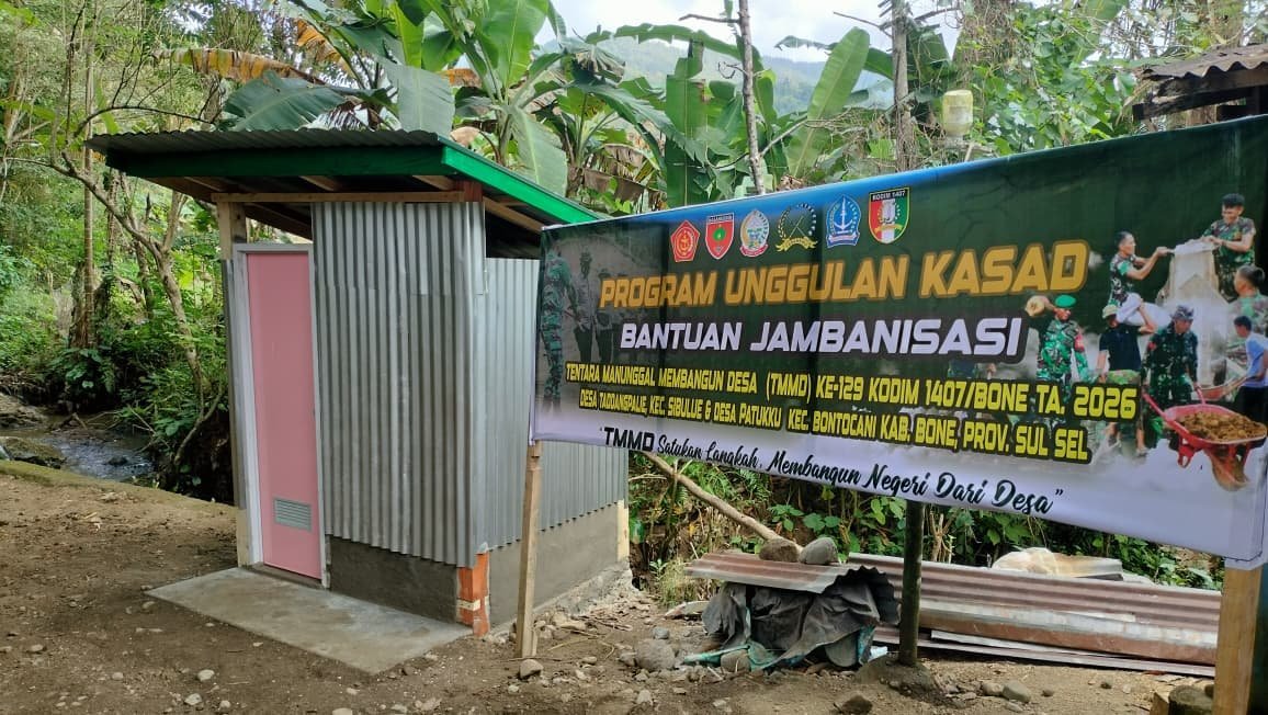 Bangunan MCK TMMD ke-129 Terealisasi di Dekat Pasar Dusun Pattuku