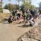 Warga dan Satgas TMMD Rapihkan Pekerjaan Jalan Beton Parangjoro