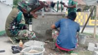 Pemasangan Prasasti Lengkapi Pembangunan Jambanisasi Sasaran TMMD Ke-129 di Bone