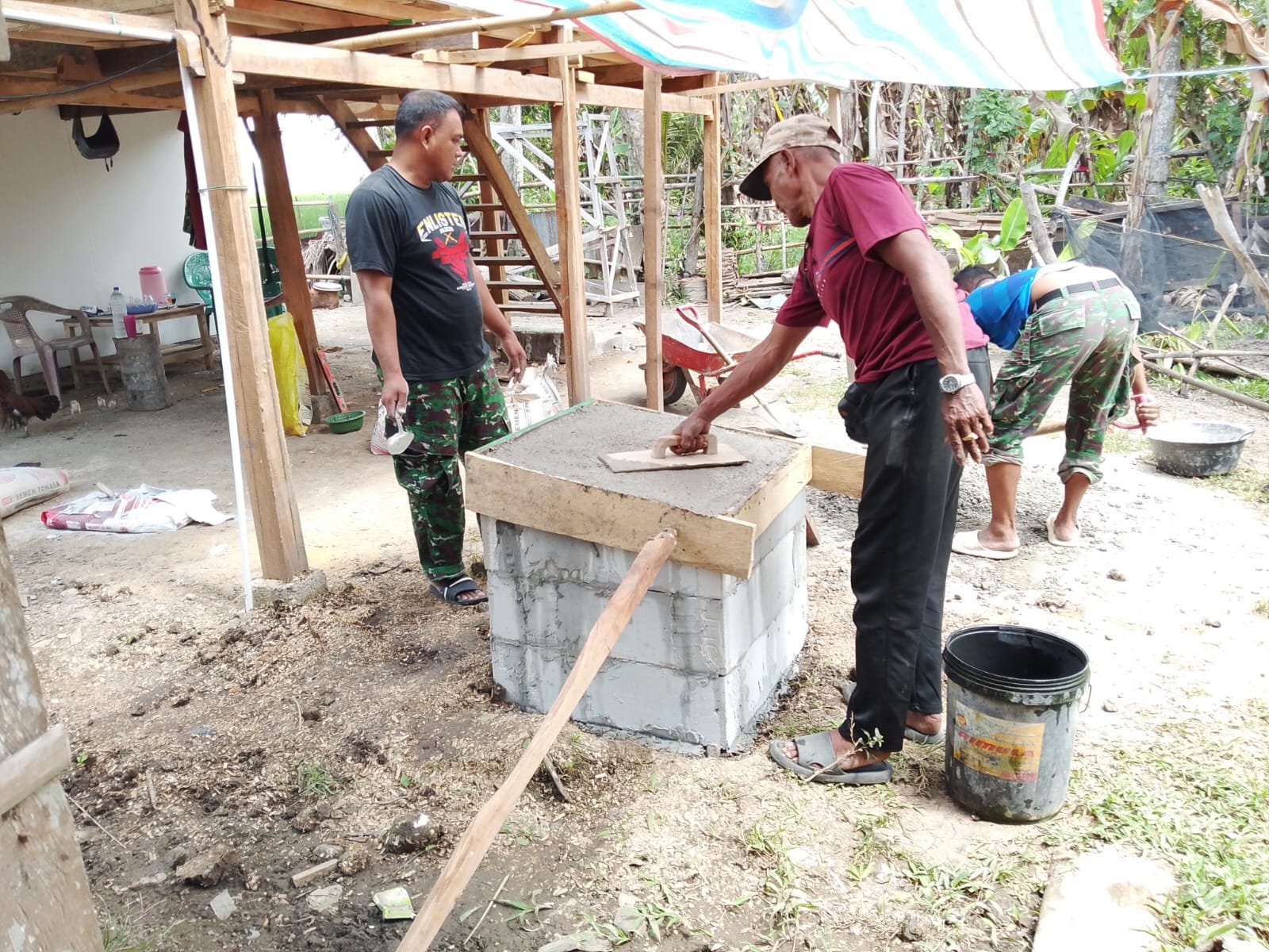 Prasasti Dipasang di Rumah RTLH Penerima TMMD, Pekerjaan Fisik Dirampungkan