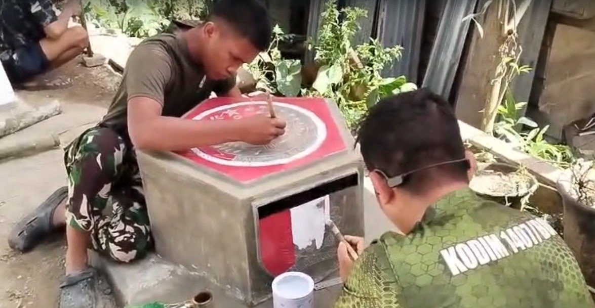 Penanda Rumah Jadi Tanda RTLH Sofyan Telah Diperbaiki oleh Satgas TMMD 129