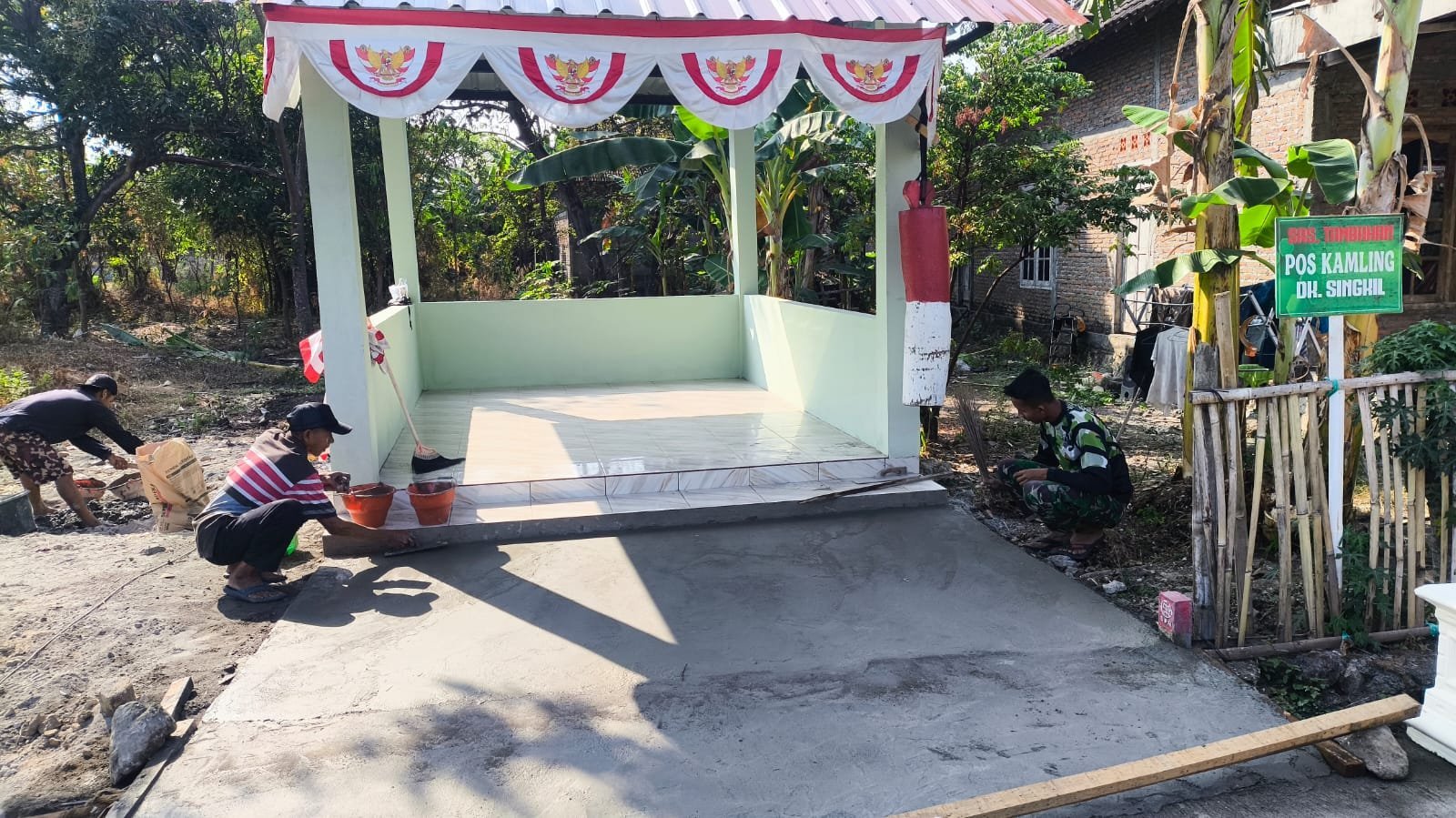 Halaman Pos Kamling Singkil Dikerjakan, TMMD 129 Menuju Penutupan