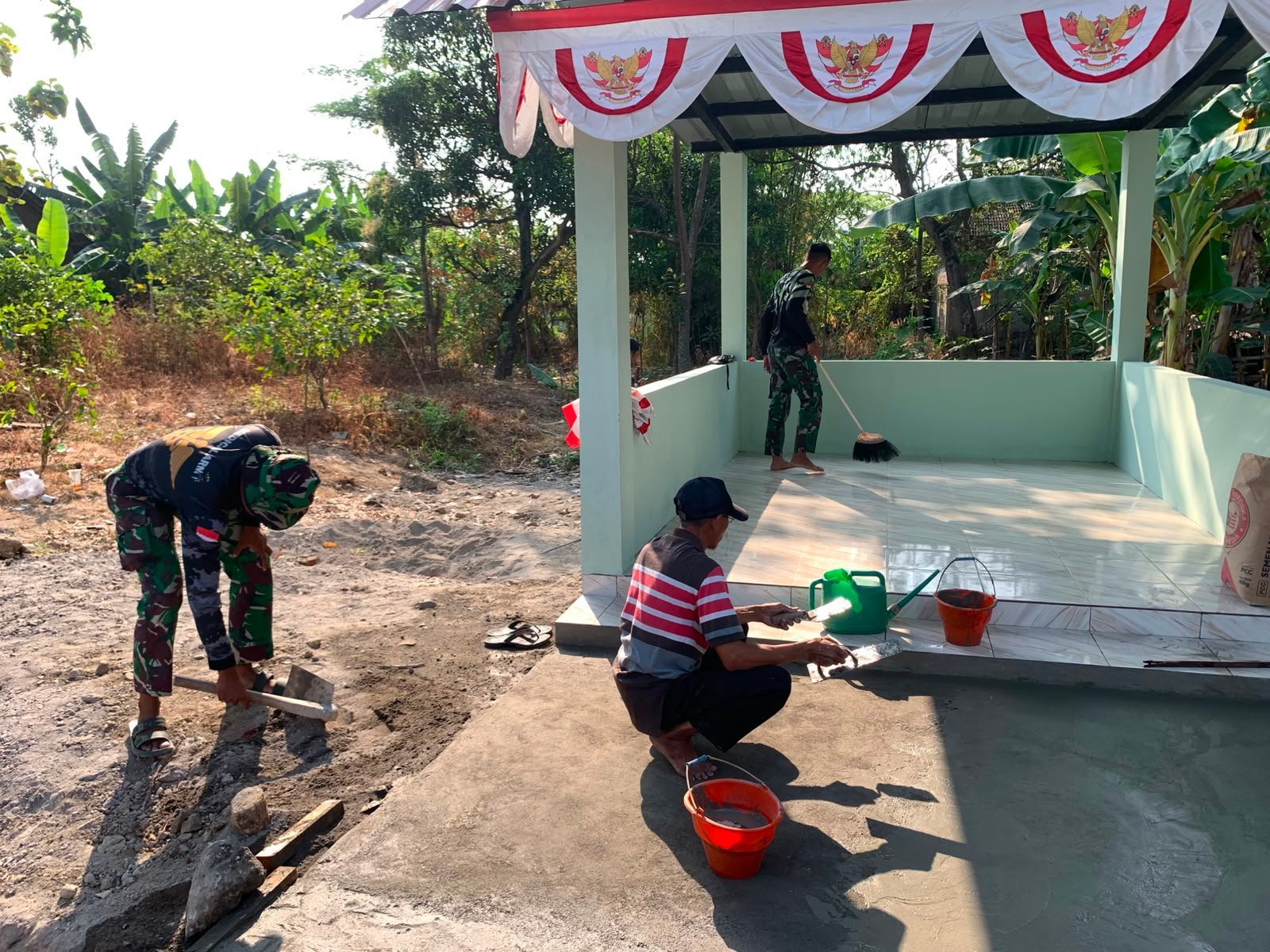 Sasaran Tambahan TMMD: Pos Kamling Dukuh Singkil Dipacu Penyelesaiannya