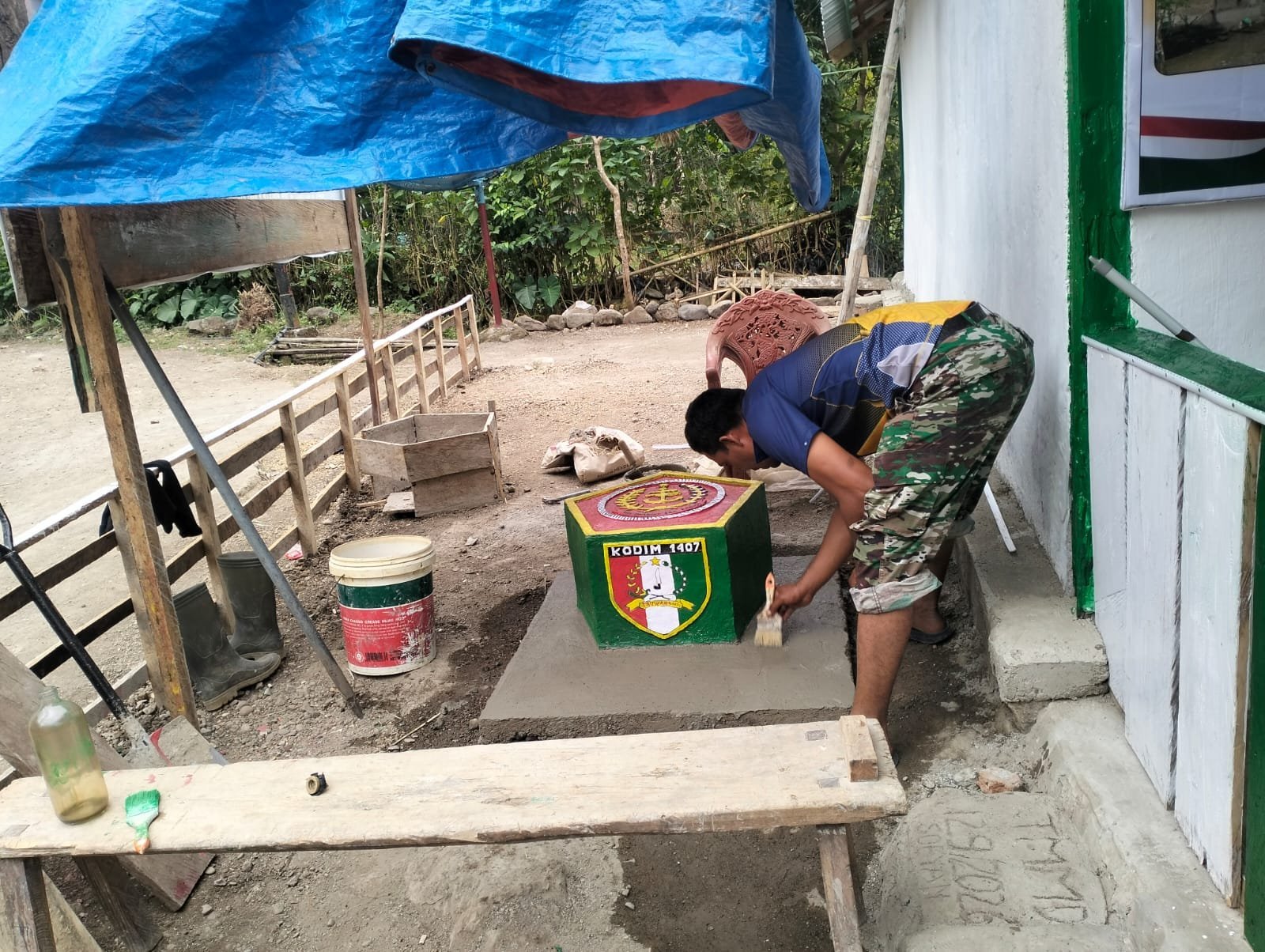 Prasasti Pembangunan Terpasang di Rumah Bapak Bella Usai RTLH