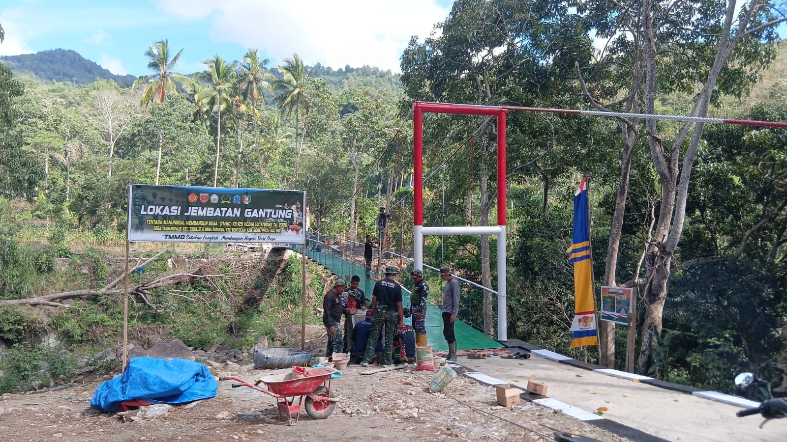 Selesai Finishing, Prasasti Warnai Jembatan Penghubung Dusun Pattuku dan Lemo