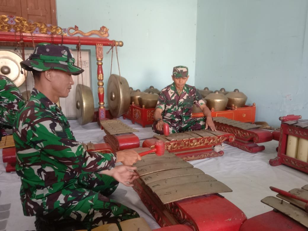 Gamelan Disusun, Sentuhan Lokal Siap Warnai Penutupan TMMD Kodim 0726/Sukoharjo