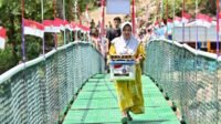Peresmian Jembatan Gantung TMMD Ke-129 di Patukku Jadi Momen Bahagia Warga
