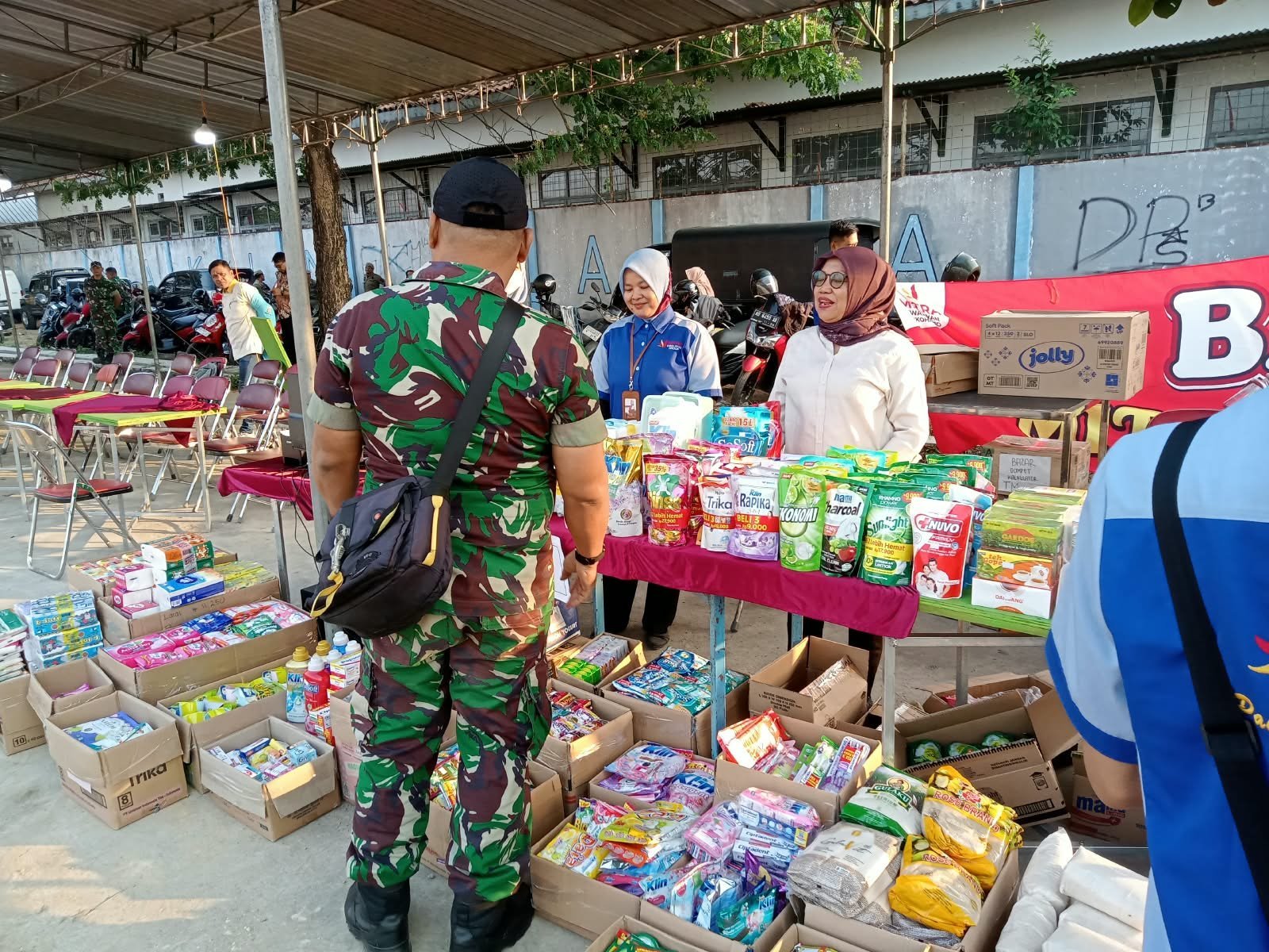 BAZAR MITRA SUKOHARJO Sediakan Kebutuhan Pokok Saat Penutupan TMMD