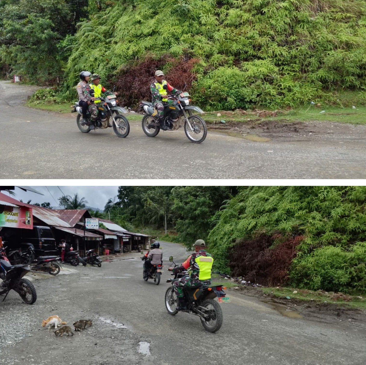 Babinsa dan Bhabinkamtibmas Tingkatkan Kewaspadaan Lewat Patroli Keamanan di Aceh Barat