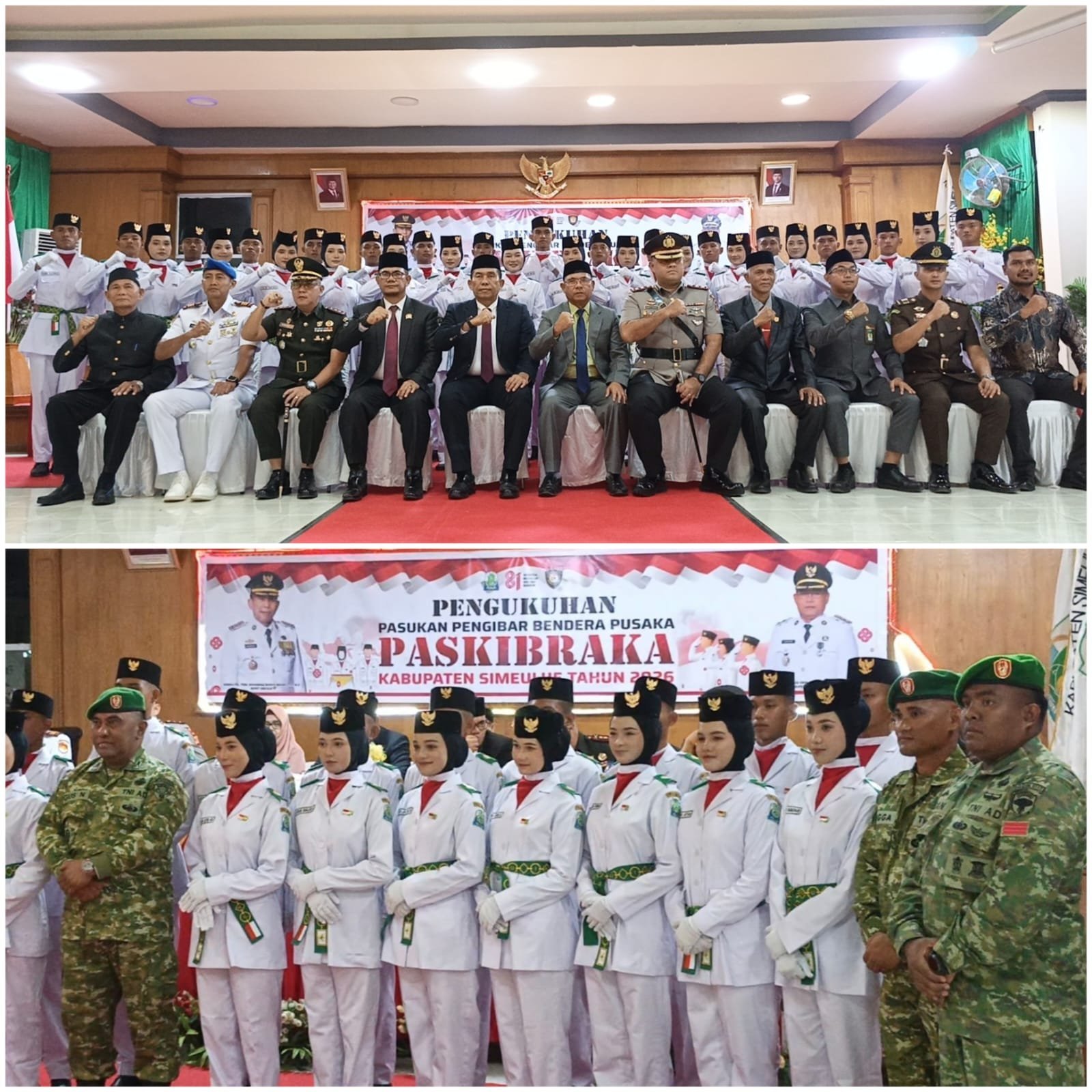 ‎Komandan Kodim 0115/Simeulue Hadiri Pengukuhan Paskibraka Kabupaten Simeulue