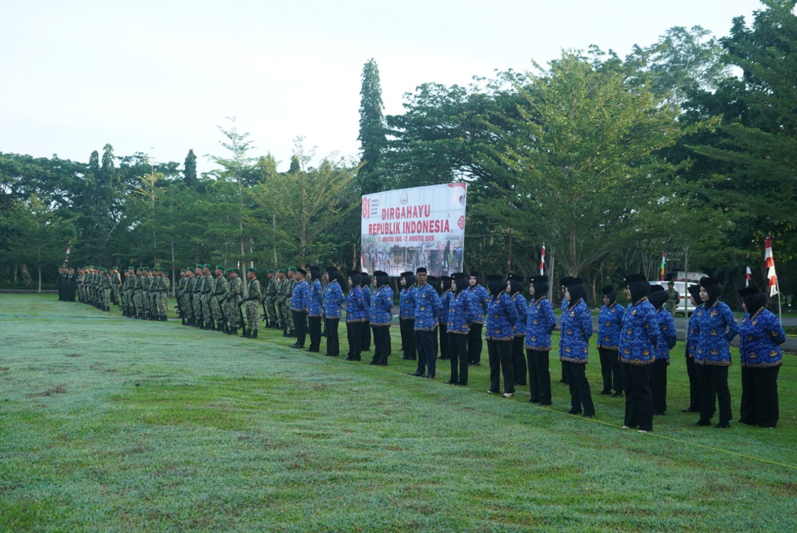 Suasana Khidmat HUT RI ke-81 di Markas Korem 012/TU Meulaboh