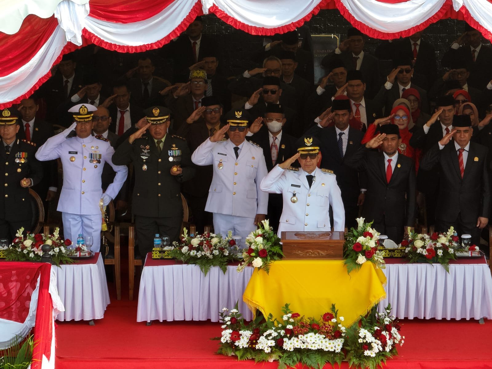 Detik-Detik Proklamasi HUT ke-81 RI di Kutai Timur Dihadiri Komandan Kodim 0909