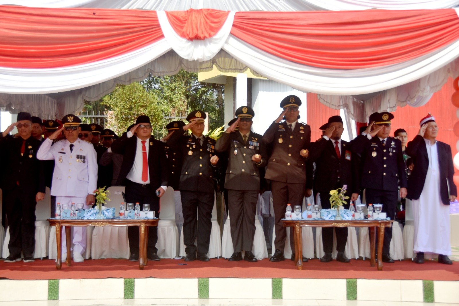 Khidmat! Dandim 1003/HSS Bersama Forkopimda Peringati Detik-Detik Proklamasi Kemerdekaan RI