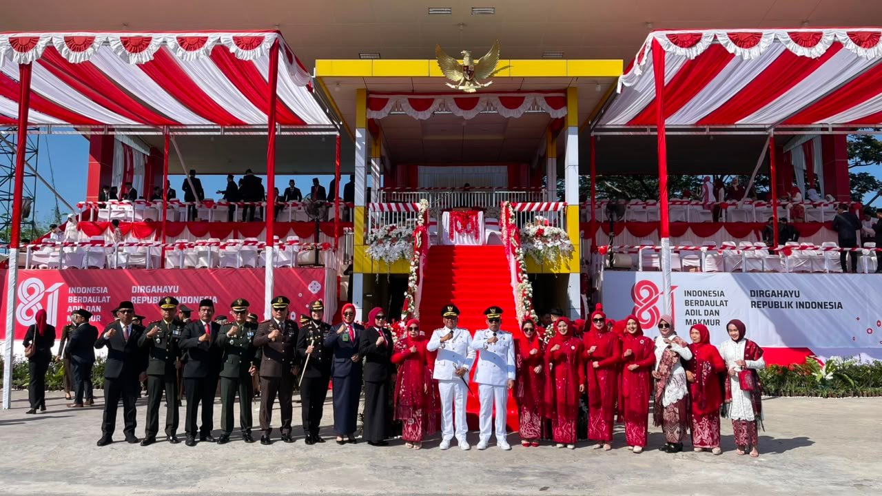 Kodim 1005/Barito Kuala Ikuti Detik-Detik Proklamasi dan Ziarah Nasional Peringatan HUT Ke-81 Kemerdekaan RI
