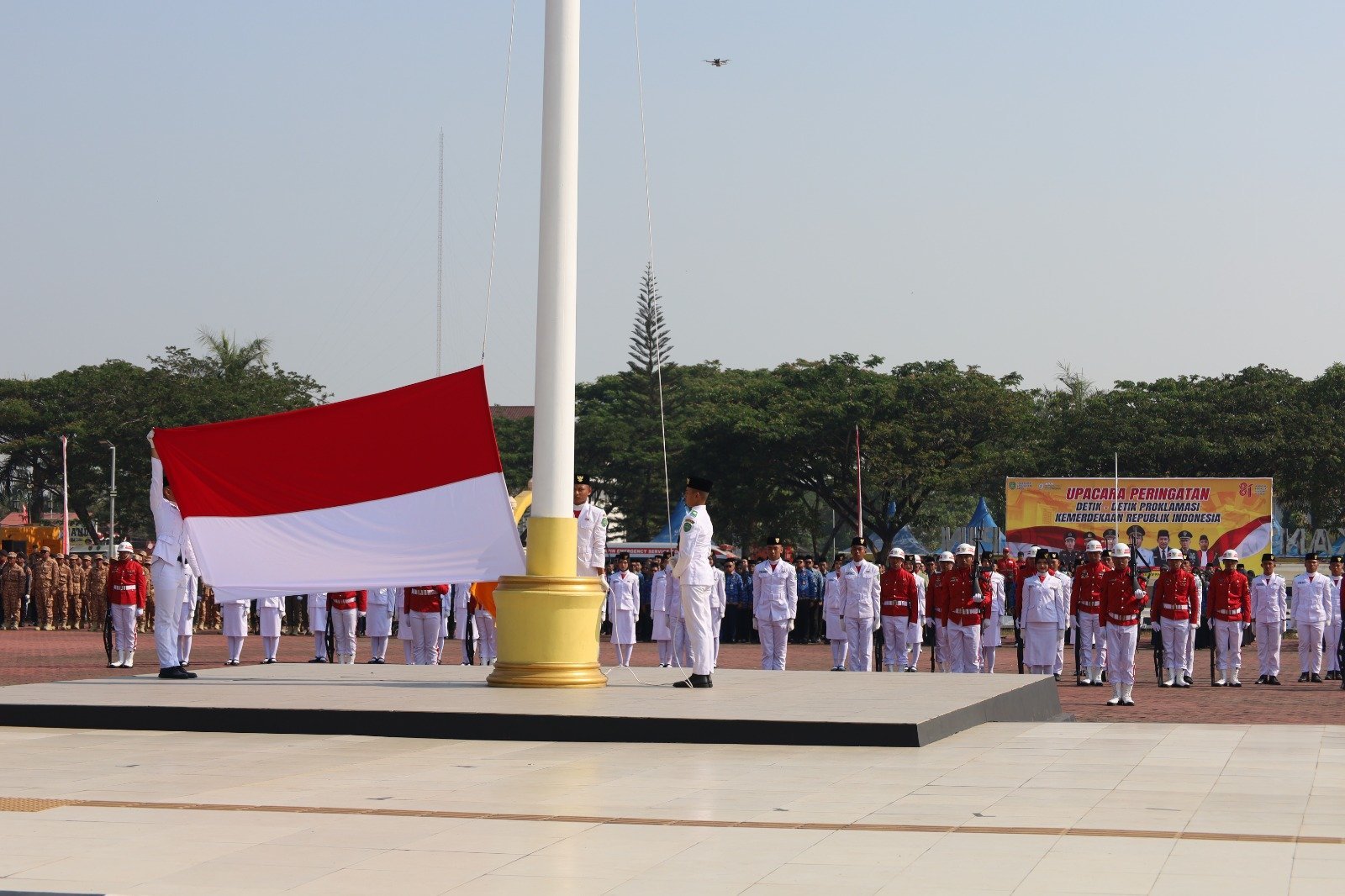Semangat Kebersamaan Warnai Upacara HUT RI ke-81 di Tapin, Dandim 1010/Tapin Turut Hadir