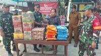 Sembako Dari Koramil Untuk Korban Kebakaran di Jalan Abol Hasan