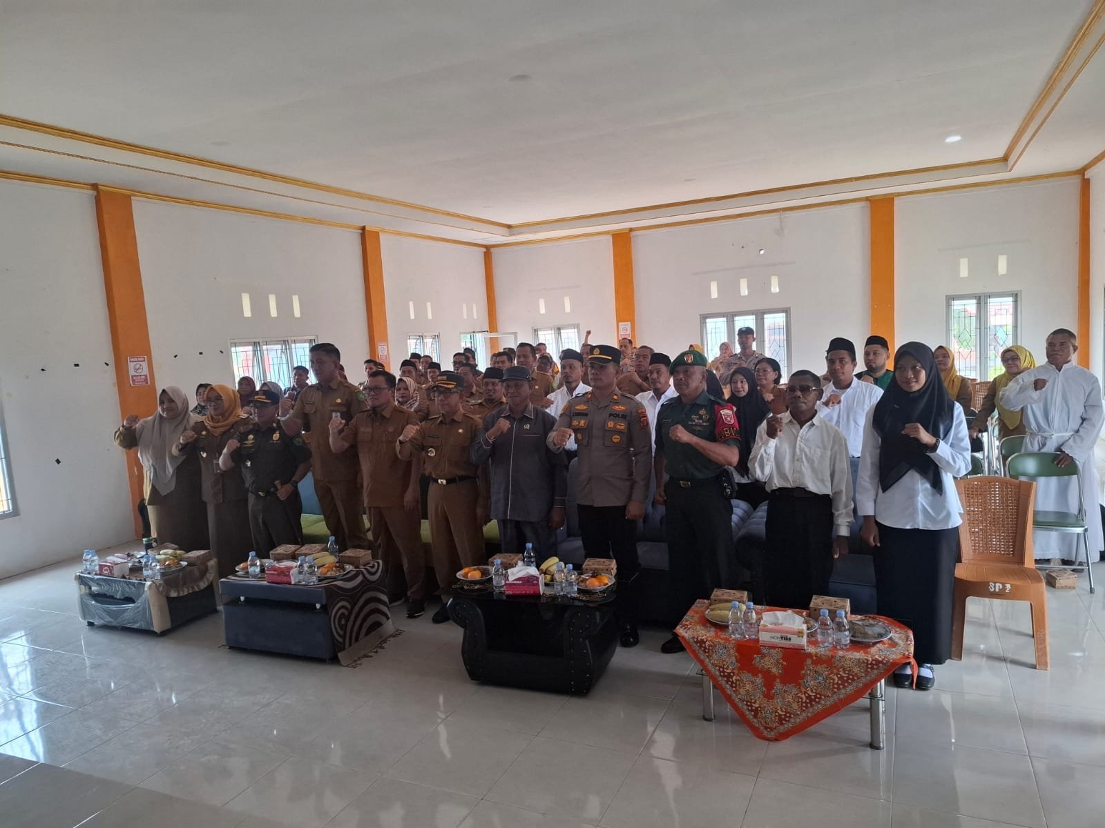 Pelantikan Anggota BPD PAW Empat Desa di Rantau Pulung, Babinsa Turut Hadir