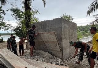 Abutment Beton Muncul di Jembatan Penghubung Cibubukan-Serasah, Mal Akan Dicopot Bertahap