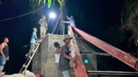Perakitan Tiang Pylon Dipercepat, Persiapan Material di Serasah Juga Dilakukan Perakitan Tiang Pylon Dipercepat, Persiapan Material di Serasah Juga Dilakukan
