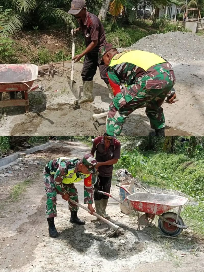 Aksi Lapangan Babinsa Sertu Gunawan di Desa Muko: Bangun Parit Irigasi