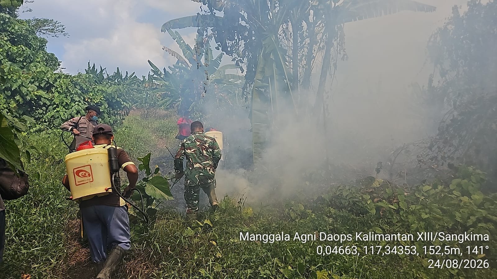 Koramil Padamkan Kebakaran 3 Hektare di Kutai Timur, Sumber Api Masih Diselidiki