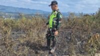 Patroli Babinsa Setelah Kebakaran, Lokasi di Jalan Pipa Gunung Kusnodo Dipastikan Aman