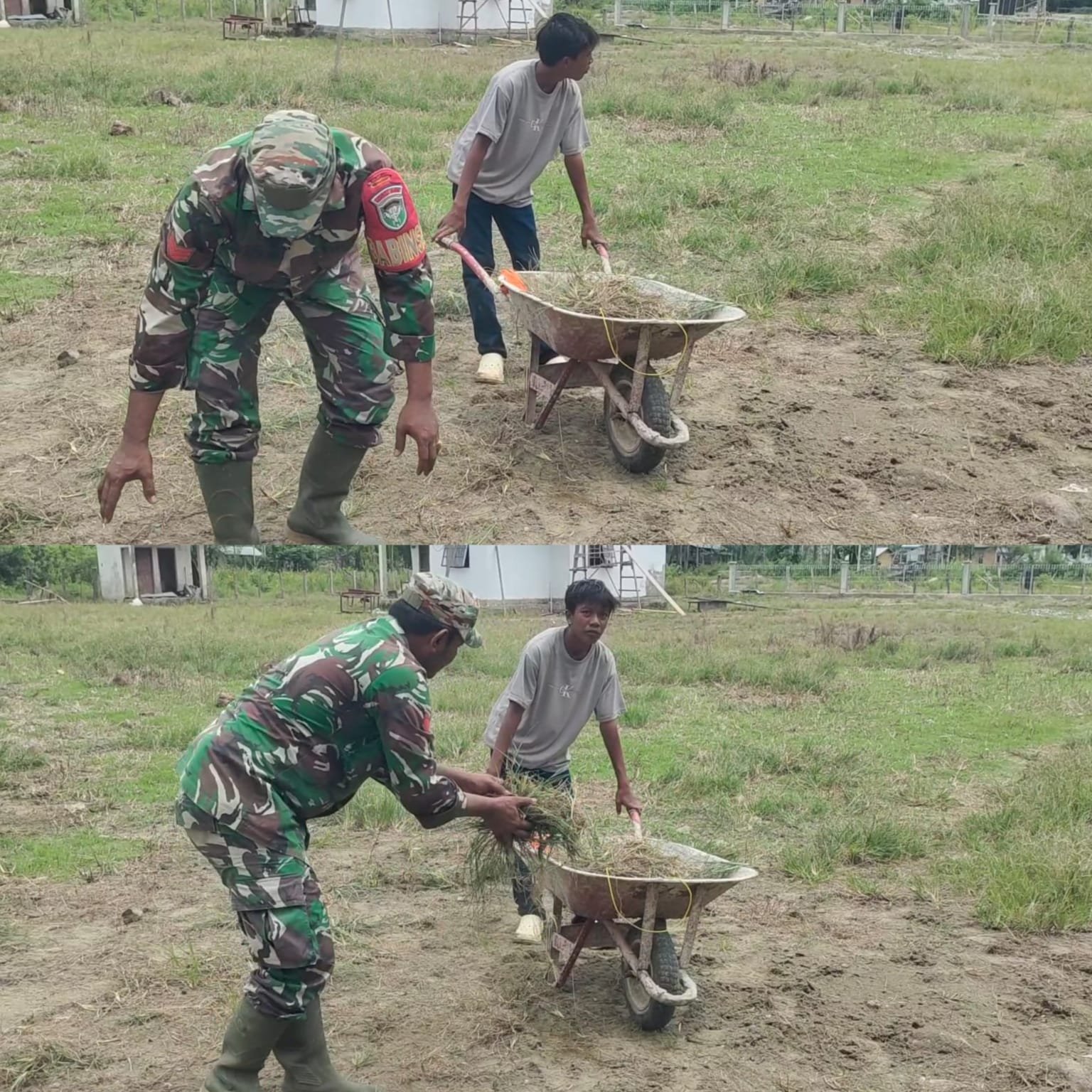 Bukan Sekadar Bersih-Bersih, Babinsa Kodim 0105/Aceh Barat Bangun Kepedulian Warga di Sekolah