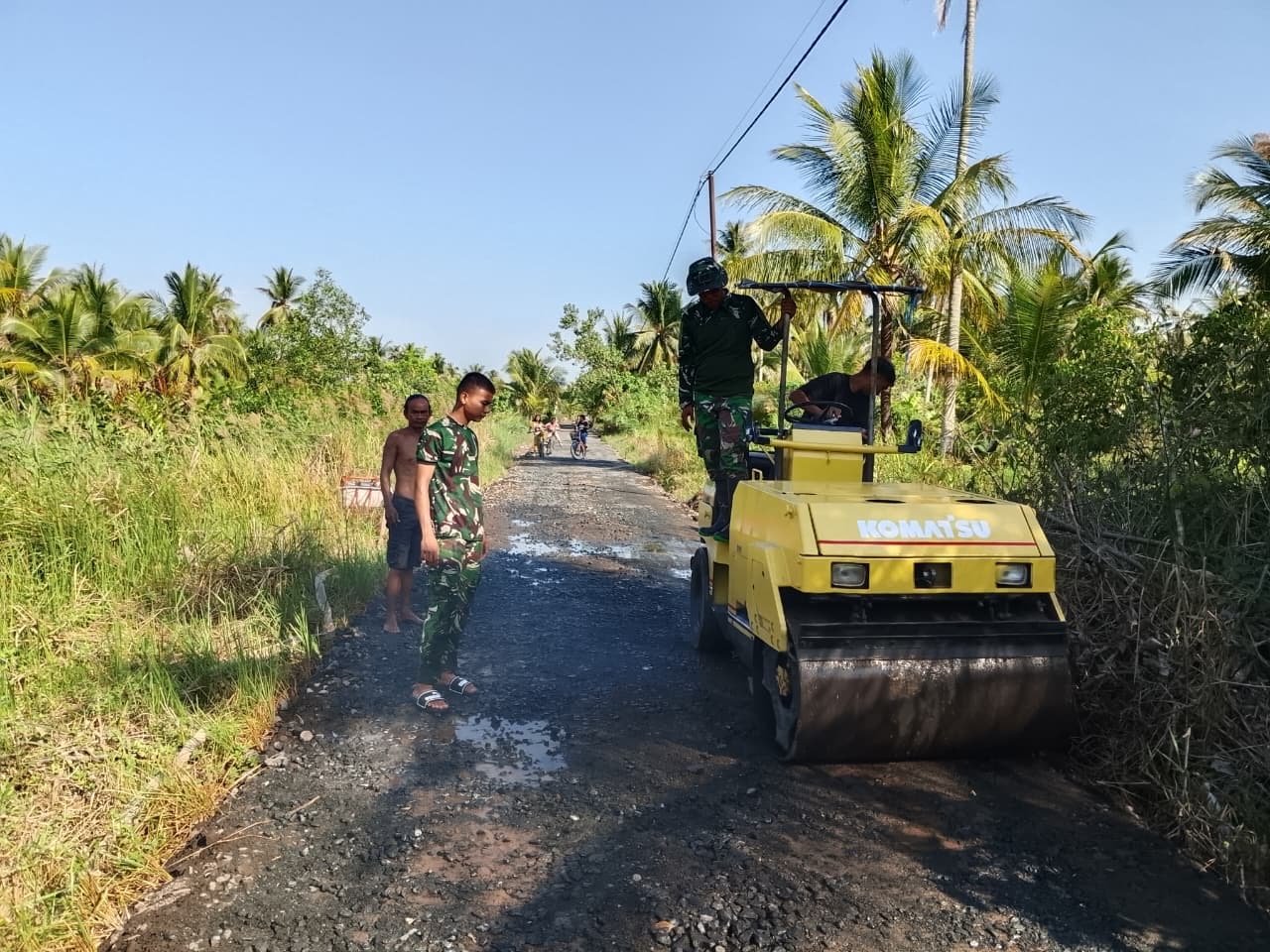 Progres TMMD: Pemadatan Bawa Jalan Tamban Bangun ke 73 Persen