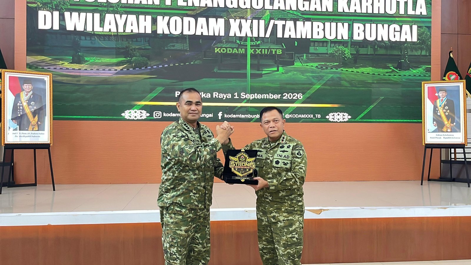 Pembekalan oleh Pangdam XXII/Tambun Bungai Diperuntukkan bagi Pasis Sesko TNI LVI Sebelum Penyuluhan Karhutla