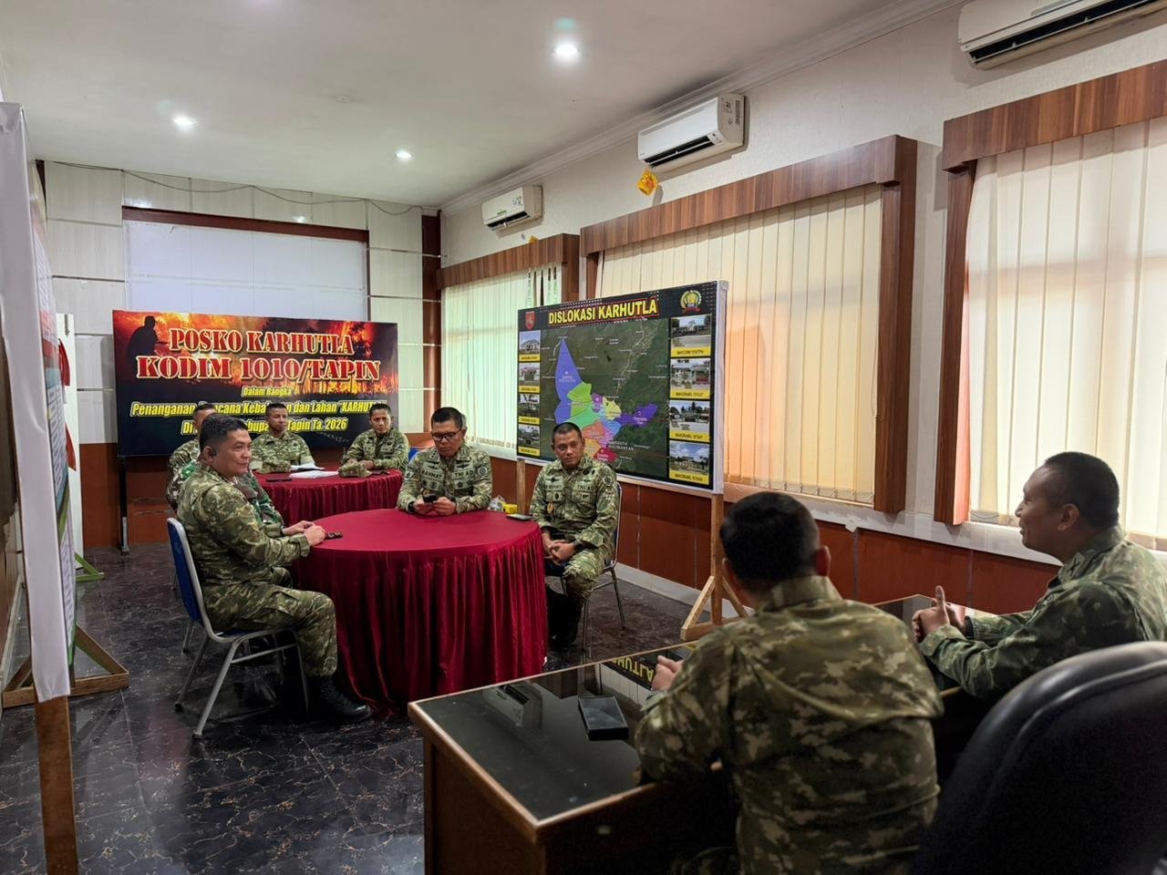 Pasis Sesko TNI Dalami Penanganan Karhutla di Tapin yang Memiliki Lahan Gambut