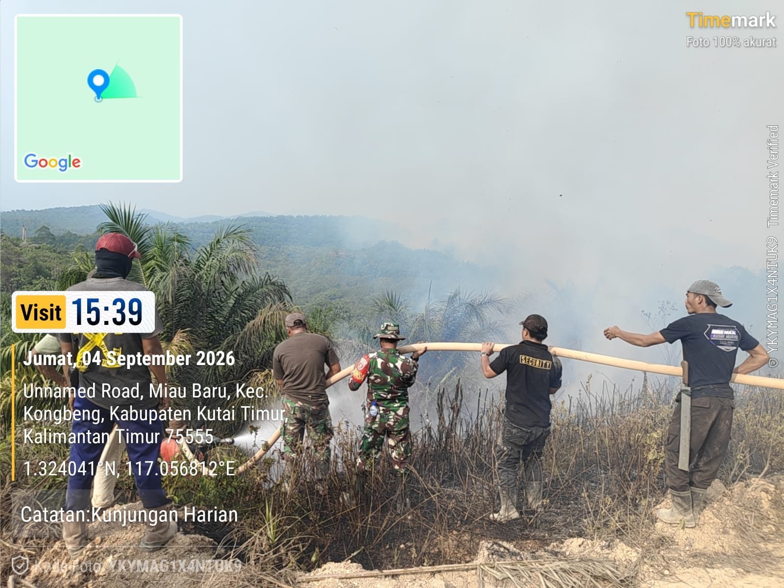 Api Lalap 50 Hektare Lahan Konservasi GSJ di Miau Baru, Tim Gabungan Turun