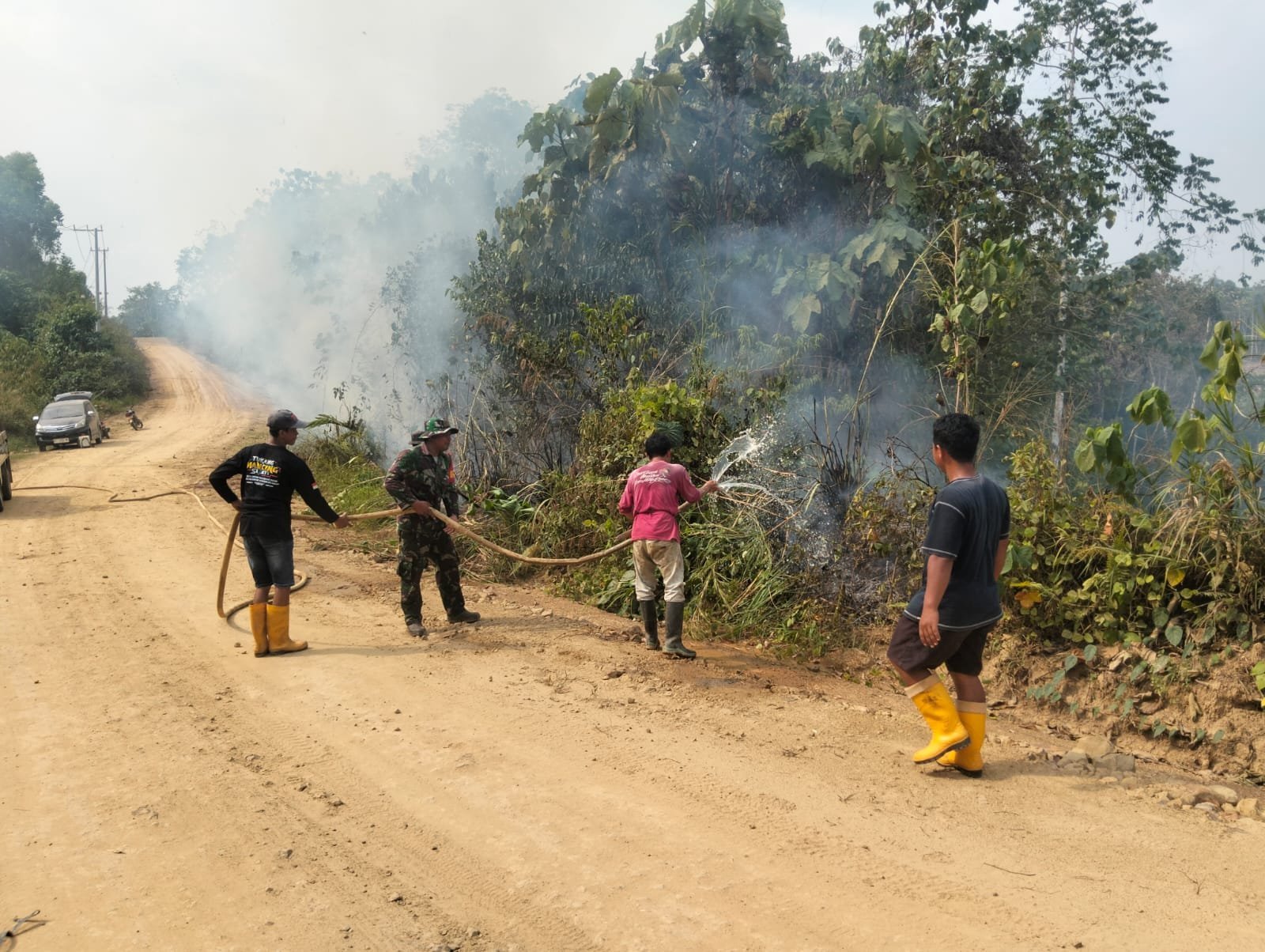 Satu Hektare Lahan di KM 27 Mugirahayu Terbakar, Dipadamkan Dalam Satu Jam