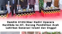 Hardikda Aceh ke-67: Dandim 0105/Abar Diwakili Kasdim, Pesan Sinergi Untuk Pendidikan