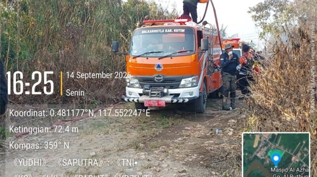 Satu Hektare Lahan Terbakar di Sangatta Utara, Padam Setelah Dua Jam