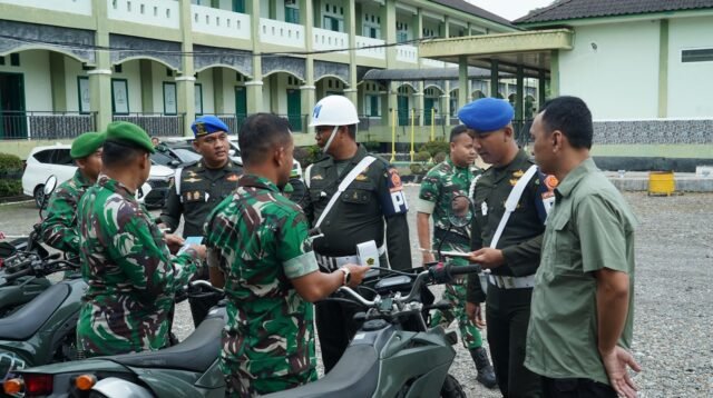 Anggota Korem 012/Teuku Umar Jalani Pemeriksaan Kendaraan, Denpom IM/2 Turun Langsung