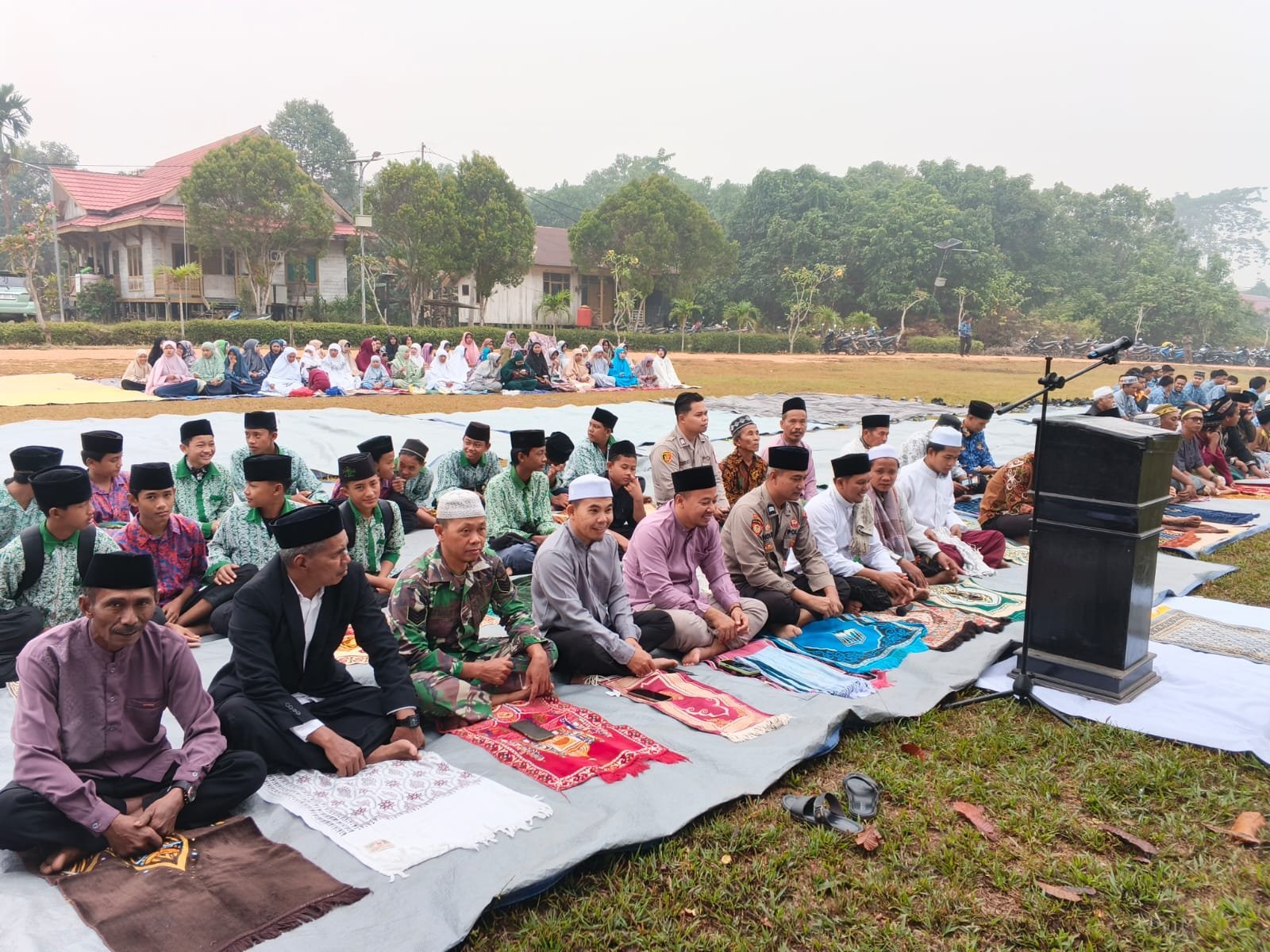 Shalat Istisqa di Longmesangat Diikuti Babinsa dan Aparat Setempat